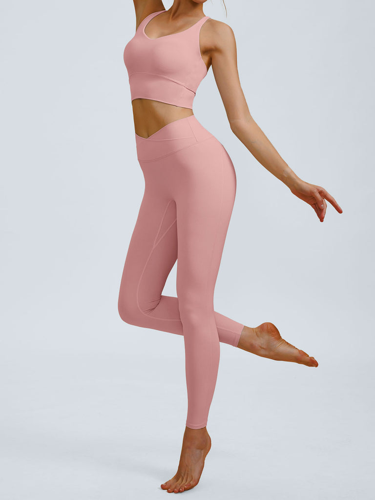 Women Knitted Nylon Yoga Leggings Sustainable Yoga Bottoms - BERLOOK