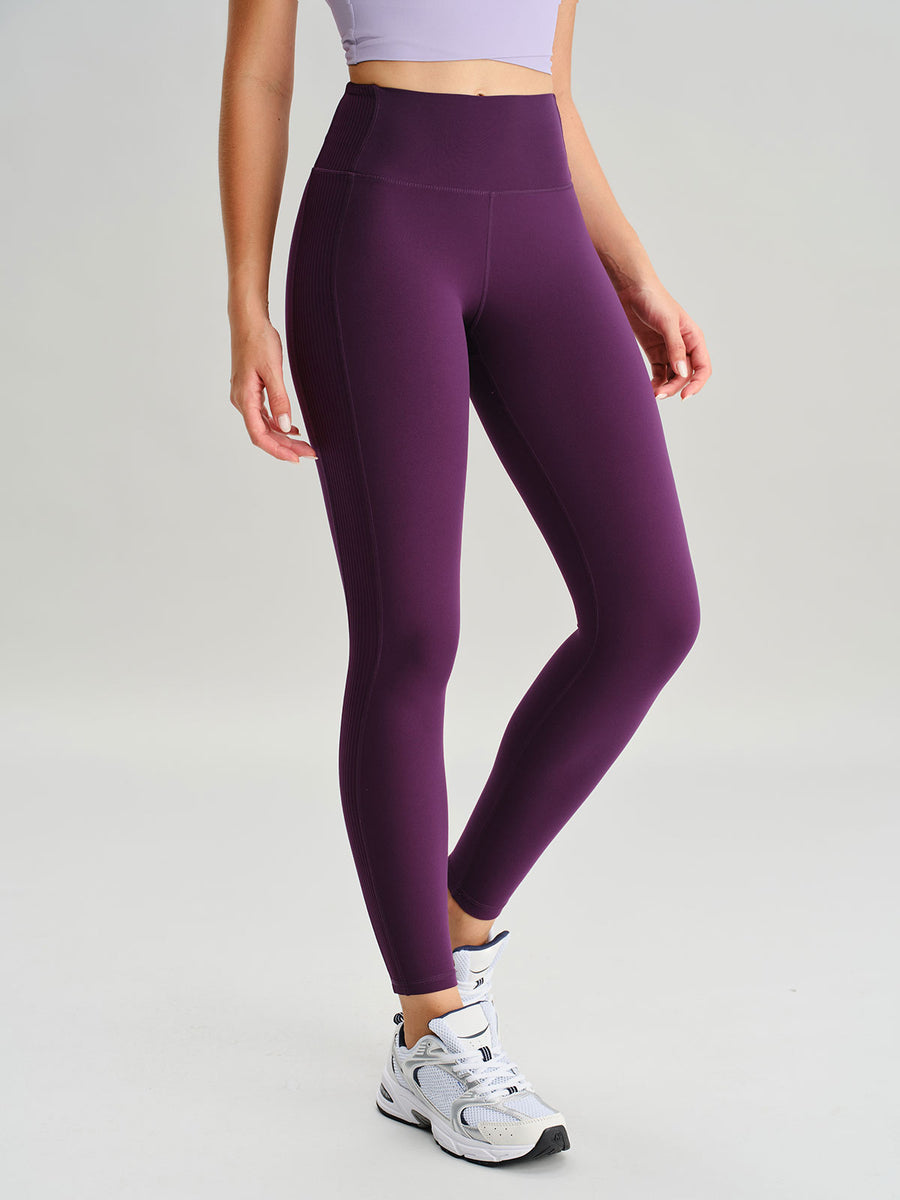 Breathable Purple Workout Leggings 24" & Reviews - Purple - Sustainable Yoga Bottoms | BERLOOK