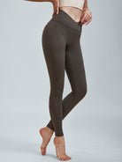 Women Knitted Nylon Yoga Leggings Sustainable Yoga Bottoms - BERLOOK