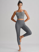 Women Knitted Nylon Yoga Leggings Sustainable Yoga Bottoms - BERLOOK