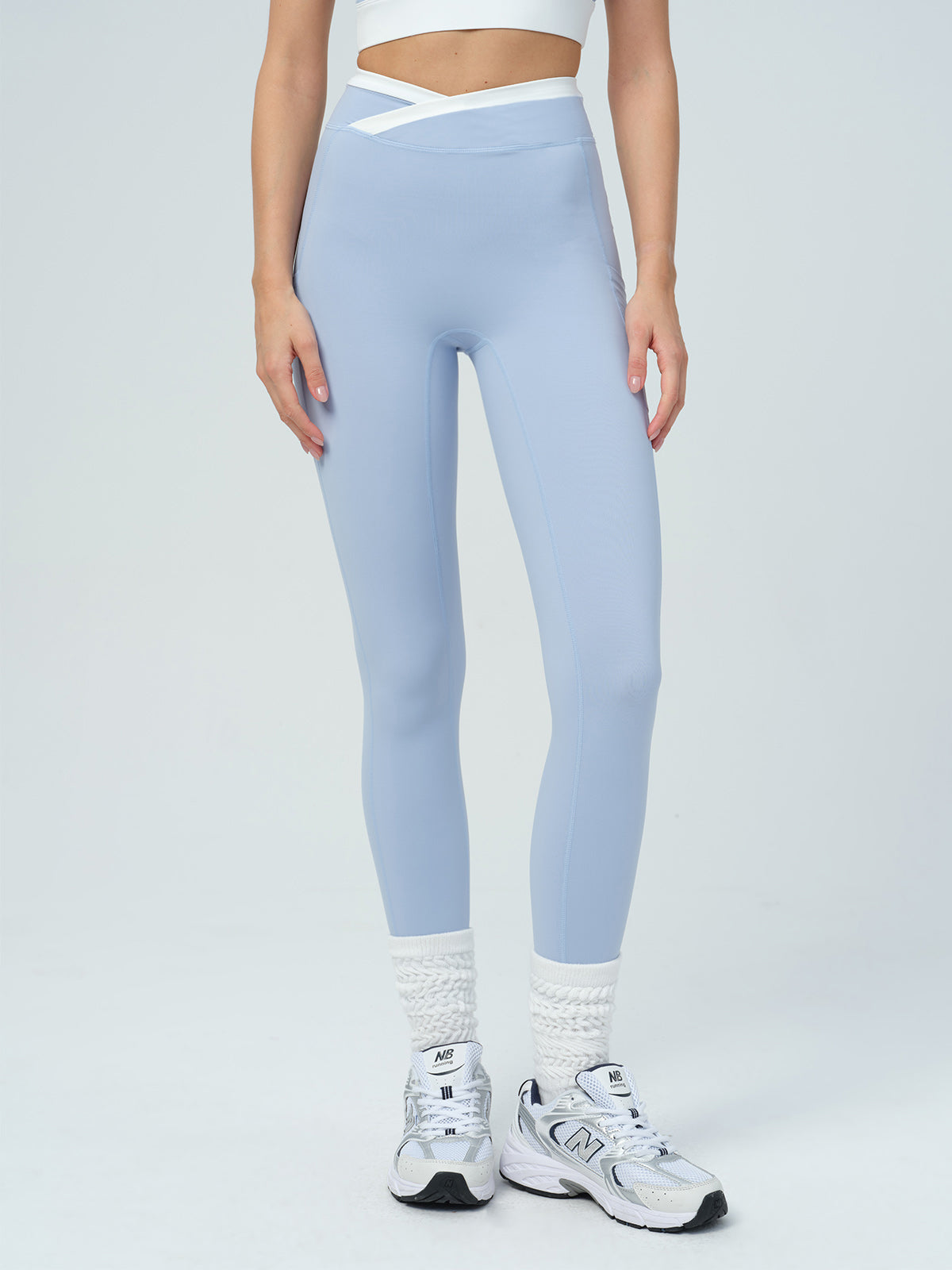 Women Knitted Nylon Yoga Leggings Sustainable Yoga Bottoms - BERLOOK