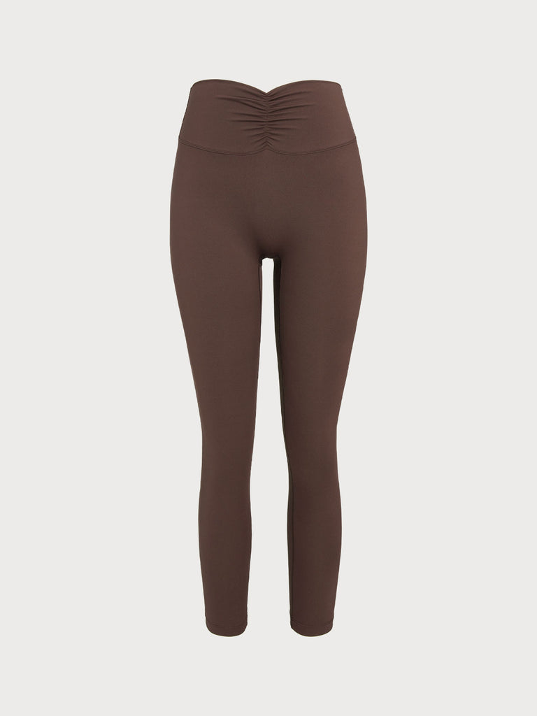 Women Knitted Nylon Yoga Leggings Sustainable Yoga Bottoms - BERLOOK