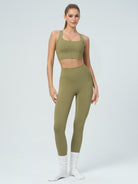 Women Knitted Nylon Yoga Leggings Sustainable Yoga Bottoms - BERLOOK