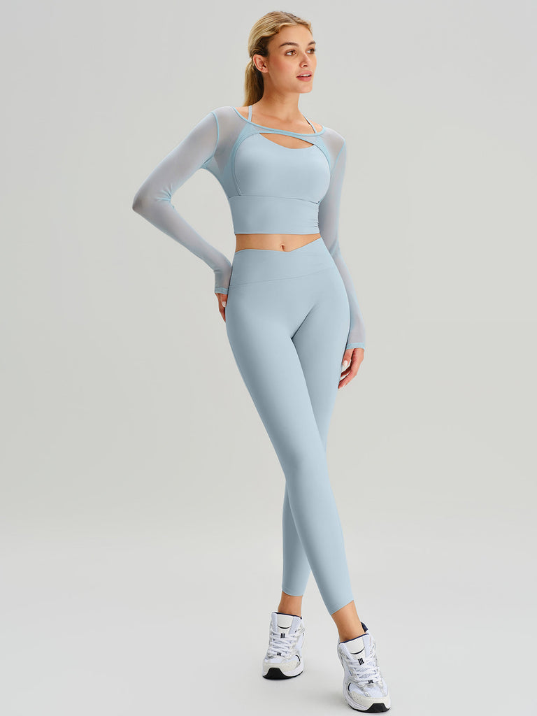 Women Knitted Nylon Yoga Leggings Sustainable Yoga Bottoms - BERLOOK