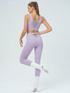 Women Knitted Nylon Yoga Leggings Sustainable Yoga Bottoms - BERLOOK