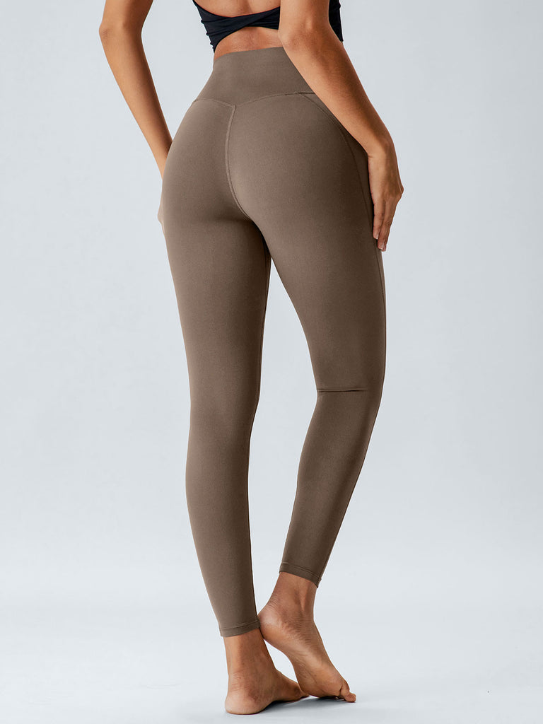 Women Knitted Nylon Yoga Leggings Sustainable Yoga Bottoms - BERLOOK