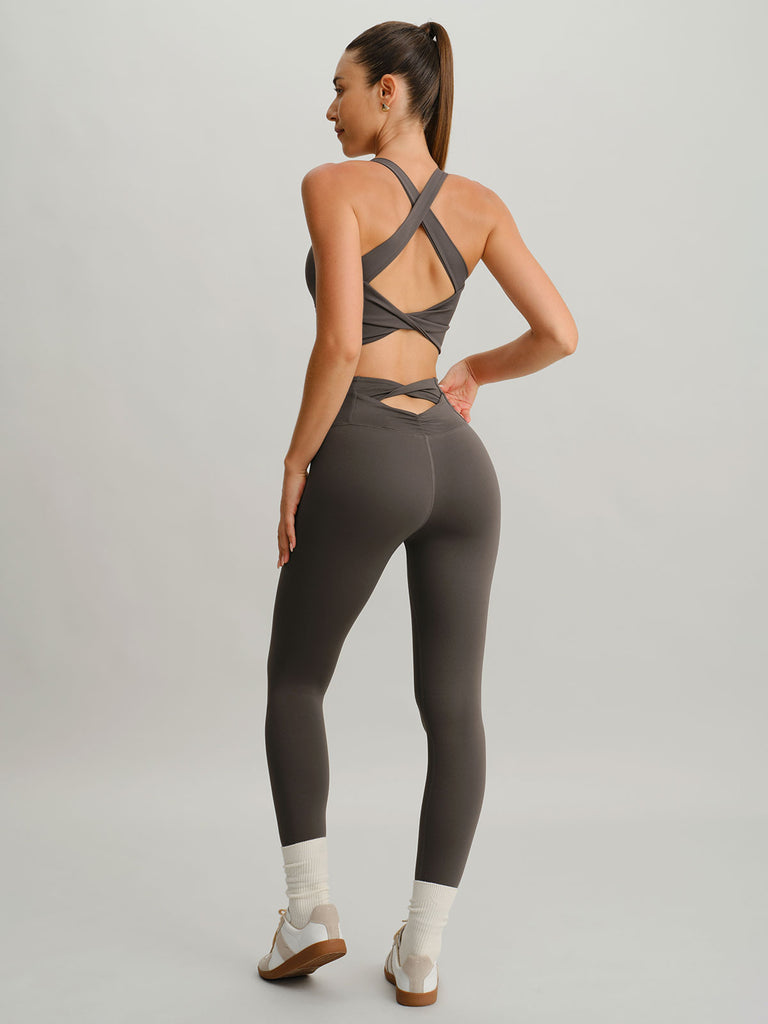 Women Knitted Nylon Yoga Leggings Sustainable Yoga Bottoms - BERLOOK