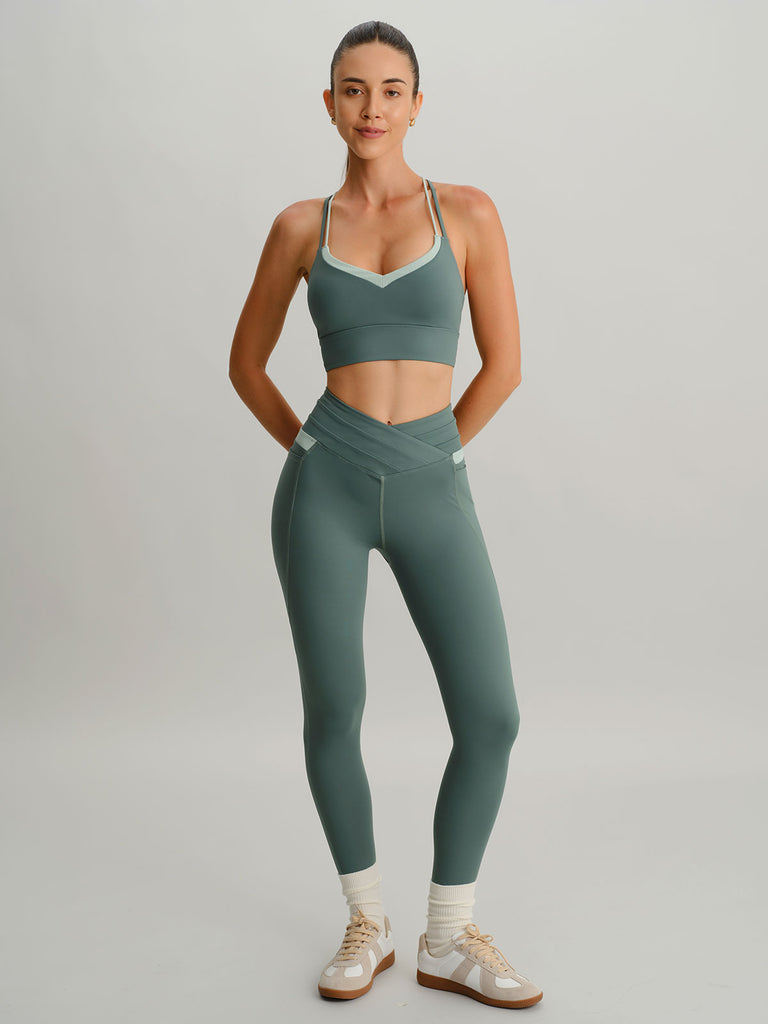 Women Knitted Nylon Yoga Leggings Sustainable Yoga Bottoms - BERLOOK