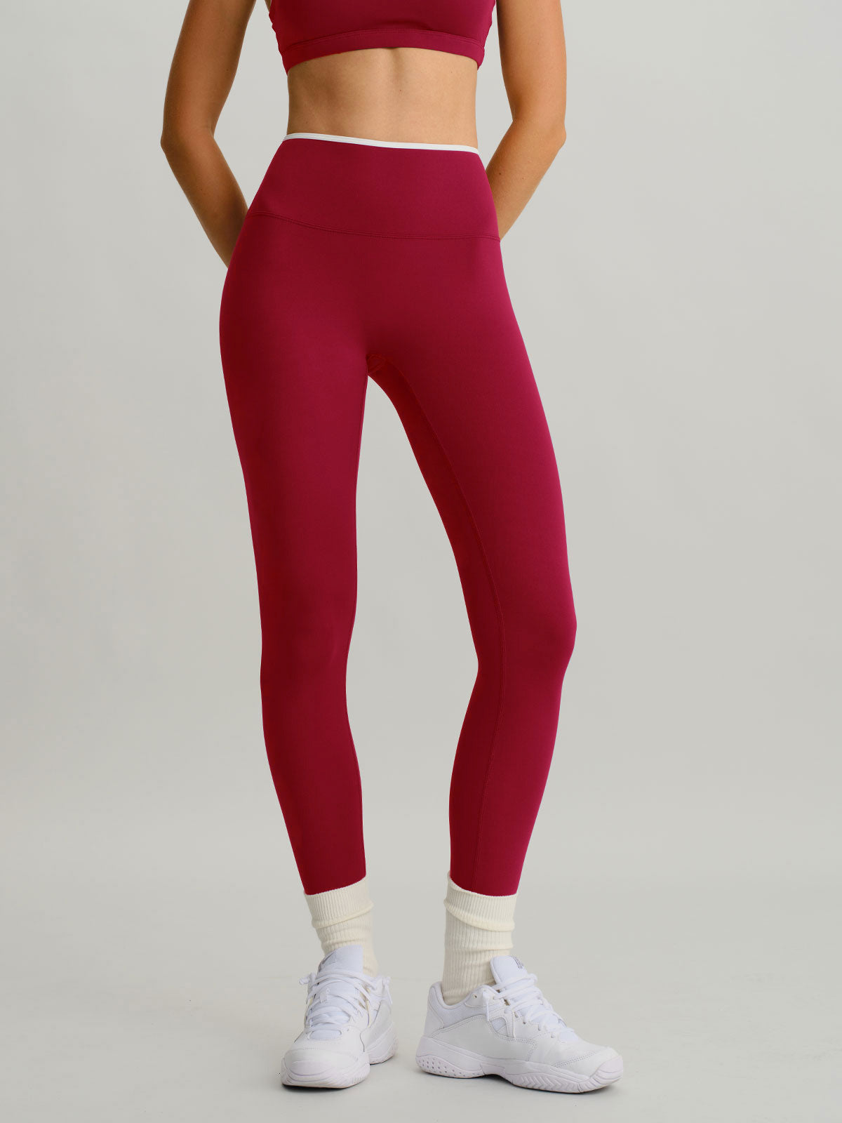 Women Knitted Nylon Yoga Leggings Sustainable Yoga Bottoms - BERLOOK