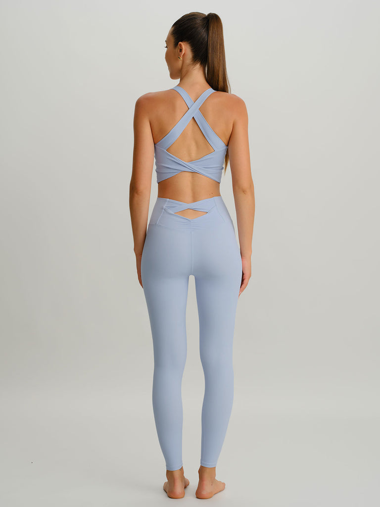 Women Knitted Nylon Yoga Leggings Sustainable Yoga Bottoms - BERLOOK