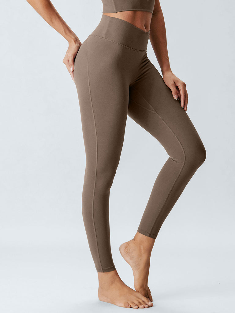 Women Knitted Nylon Yoga Leggings Sustainable Yoga Bottoms - BERLOOK