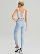 Women Knitted Nylon Yoga Leggings Sustainable Yoga Bottoms - BERLOOK