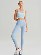 Women Knitted Nylon Yoga Leggings Sustainable Yoga Bottoms - BERLOOK