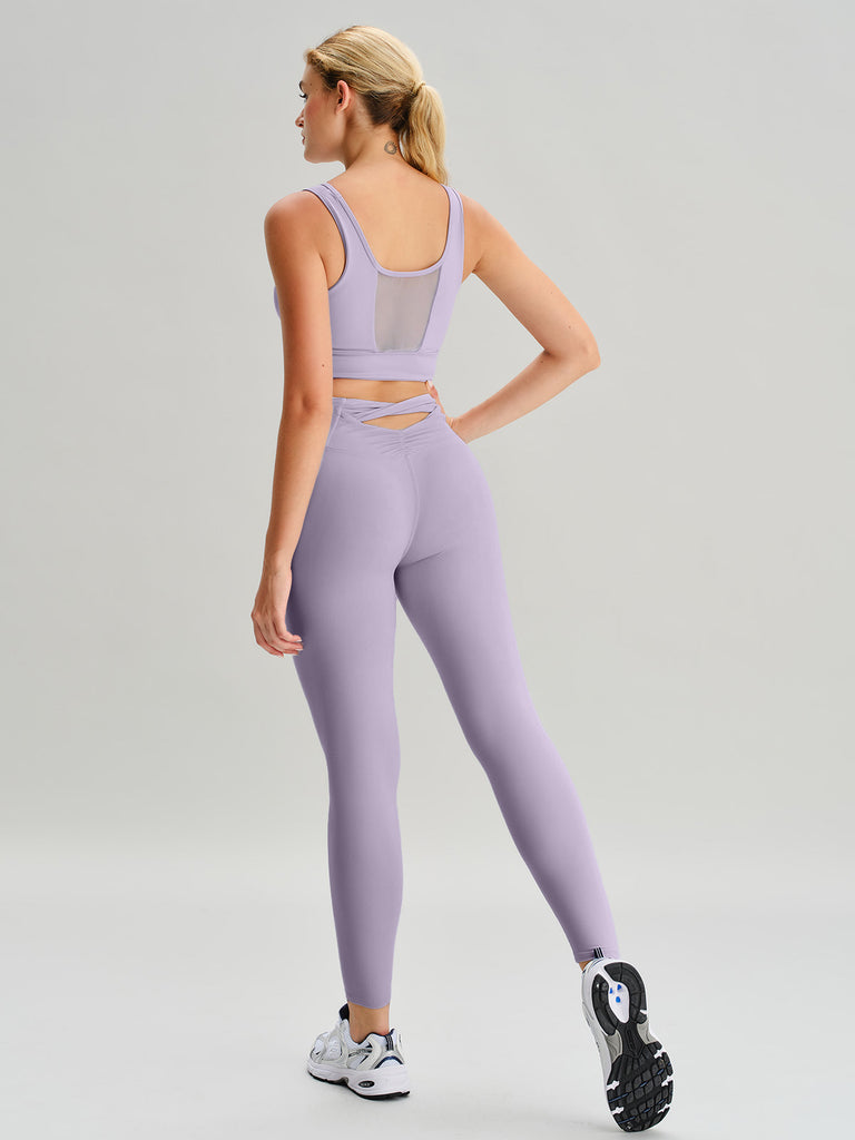 Women Knitted Nylon Yoga Leggings Sustainable Yoga Bottoms - BERLOOK