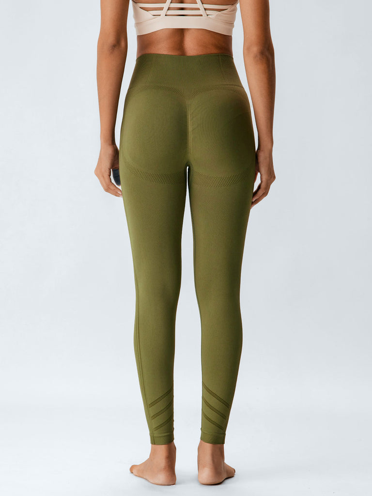Women Knitted Nylon Yoga Leggings Sustainable Yoga Bottoms - BERLOOK