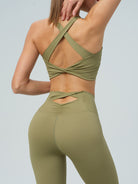 Women Knitted Nylon Yoga Leggings Sustainable Yoga Bottoms - BERLOOK