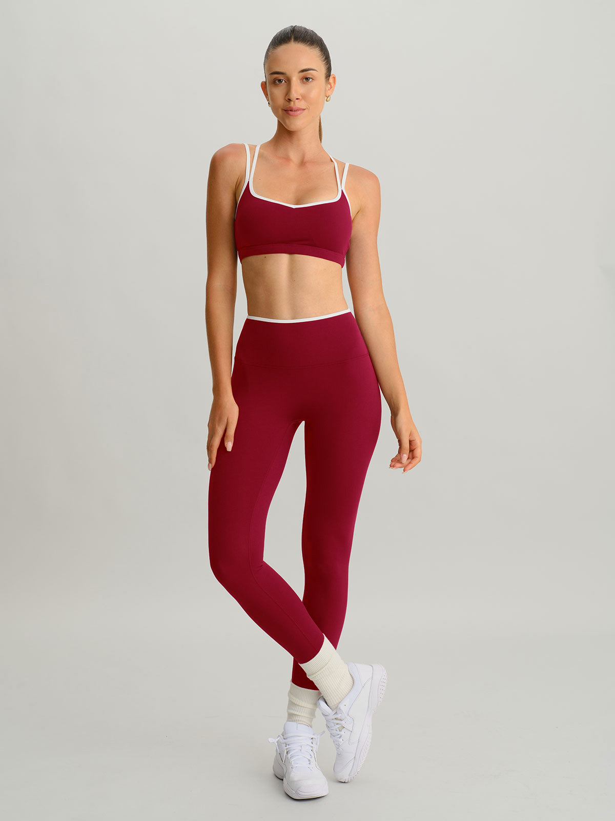 Women Knitted Nylon Yoga Leggings Sustainable Yoga Bottoms - BERLOOK