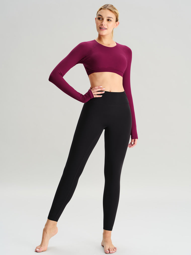 Women Knitted Nylon Yoga Leggings Sustainable Yoga Bottoms - BERLOOK