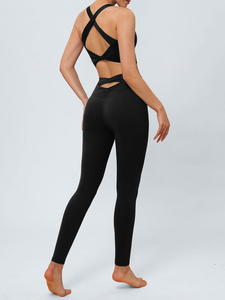 Women Knitted Nylon Yoga Leggings Sustainable Yoga Bottoms - BERLOOK