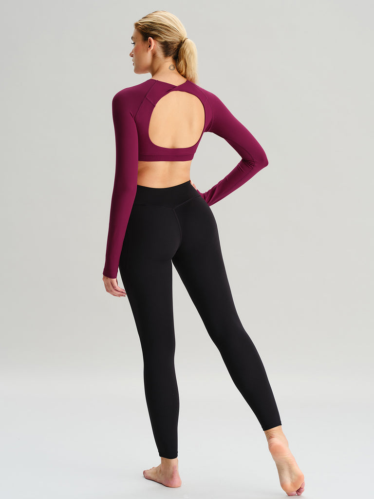 Women Knitted Nylon Yoga Leggings Sustainable Yoga Bottoms - BERLOOK