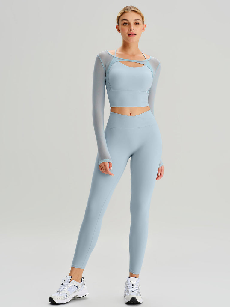 Women Knitted Nylon Yoga Leggings Sustainable Yoga Bottoms - BERLOOK