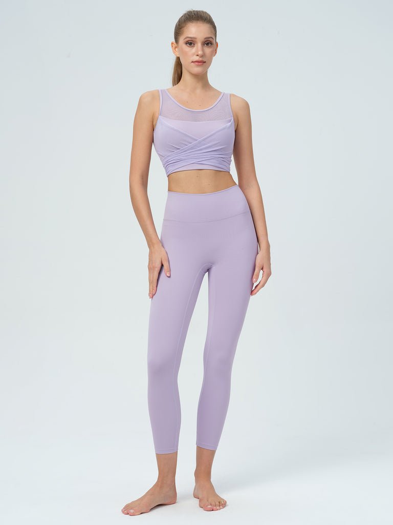 Women Knitted Nylon Yoga Leggings Sustainable Yoga Bottoms - BERLOOK