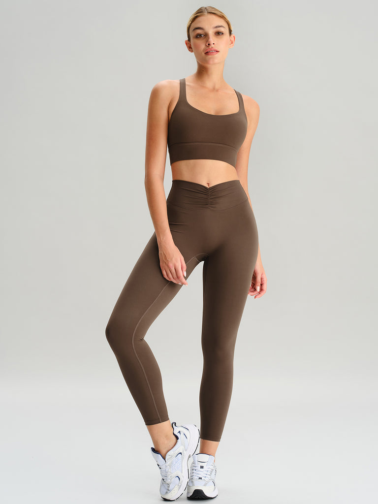 Women Knitted Nylon Yoga Leggings Sustainable Yoga Bottoms - BERLOOK