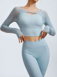 Women Knitted Nylon Yoga Long Sleeve Tops Sustainable Yoga Tops - BERLOOK
