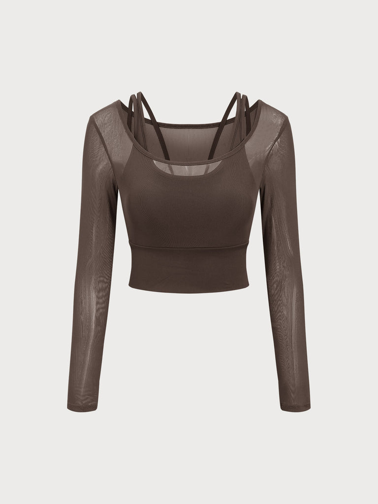 Women Knitted Nylon Yoga Long Sleeve Tops Sustainable Yoga Tops - BERLOOK