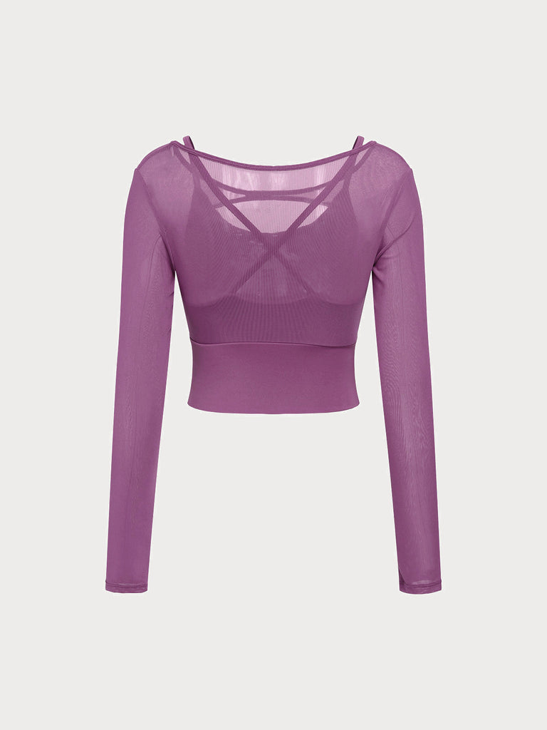 Women Knitted Nylon Yoga Long Sleeve Tops Sustainable Yoga Tops - BERLOOK