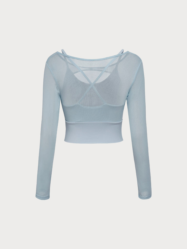Women Knitted Nylon Yoga Long Sleeve Tops Sustainable Yoga Tops - BERLOOK