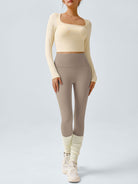 Women Knitted Nylon Yoga Long Sleeve Tops Sustainable Yoga Tops - BERLOOK