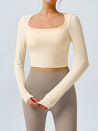 Women Knitted Nylon Yoga Long Sleeve Tops Sustainable Yoga Tops - BERLOOK