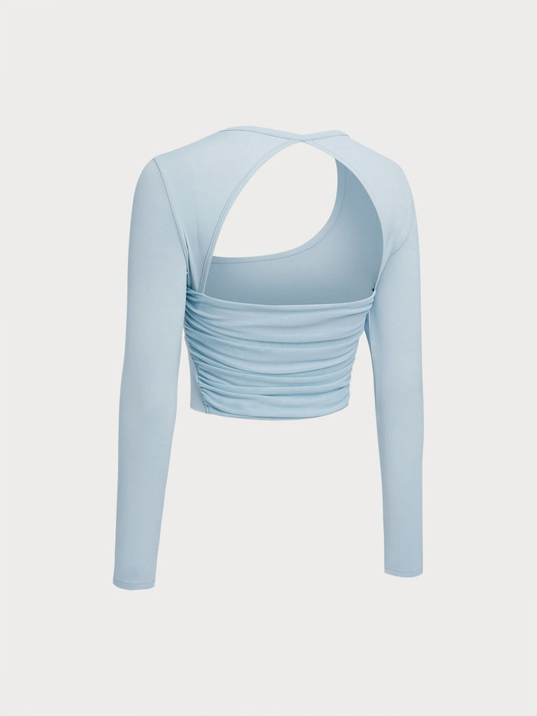Women Knitted Nylon Yoga Long Sleeve Tops Sustainable Yoga Tops - BERLOOK