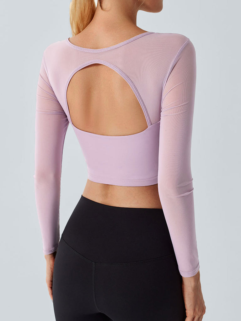 Women Knitted Nylon Yoga Long Sleeve Tops Sustainable Yoga Tops - BERLOOK