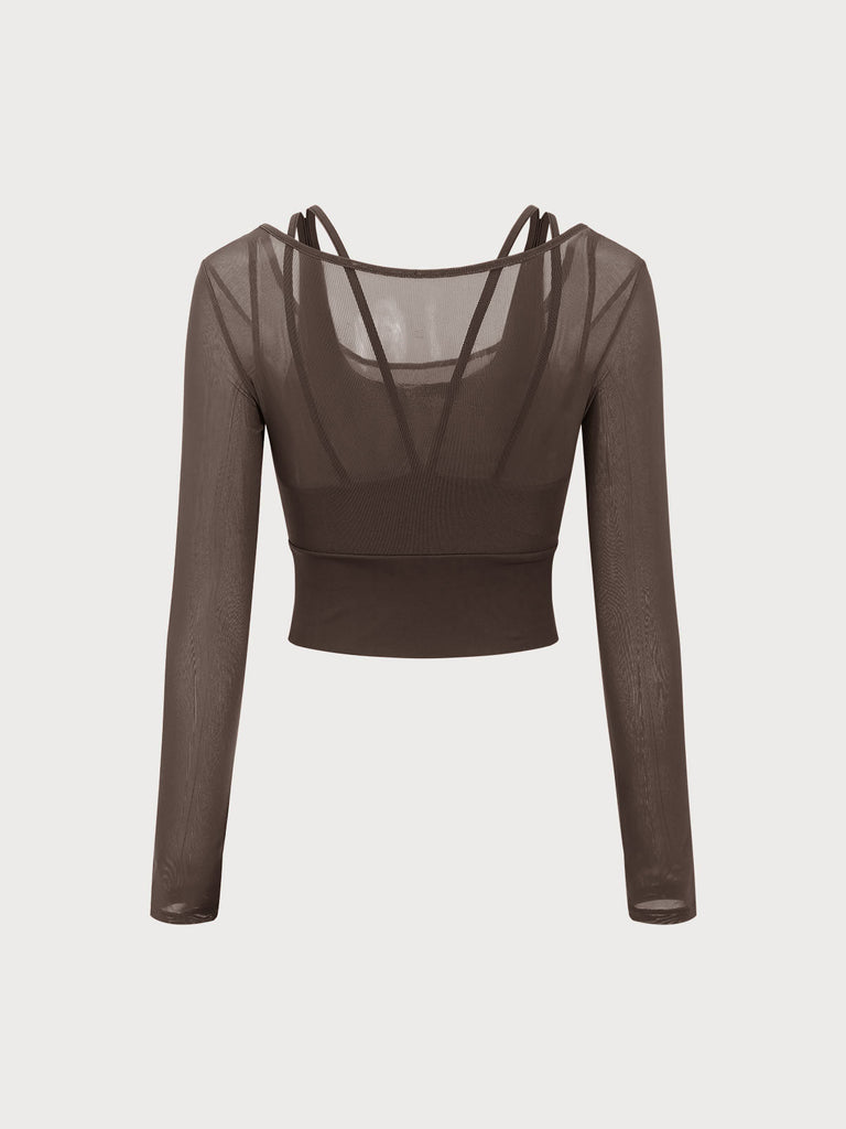 Women Knitted Nylon Yoga Long Sleeve Tops Sustainable Yoga Tops - BERLOOK