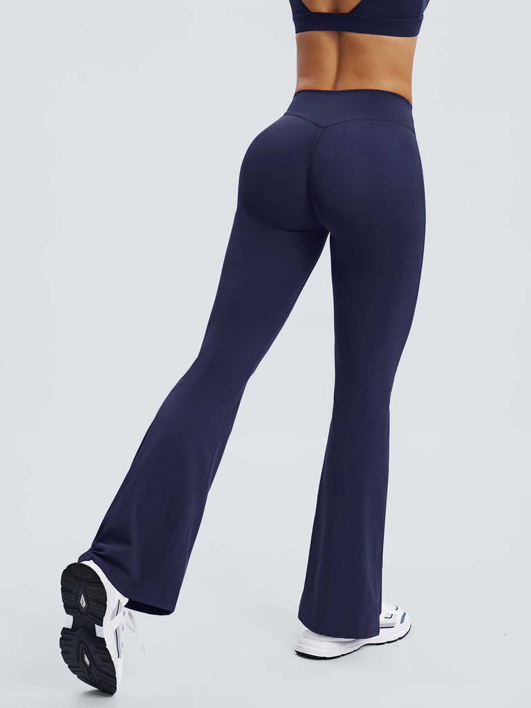 Women Knitted Nylon Yoga Pants Sustainable Yoga Bottoms - BERLOOK