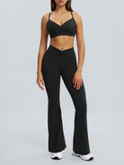 Women Knitted Nylon Yoga Pants Sustainable Yoga Bottoms - BERLOOK