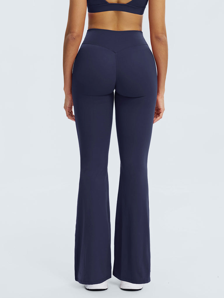 Women Knitted Nylon Yoga Pants Sustainable Yoga Bottoms - BERLOOK