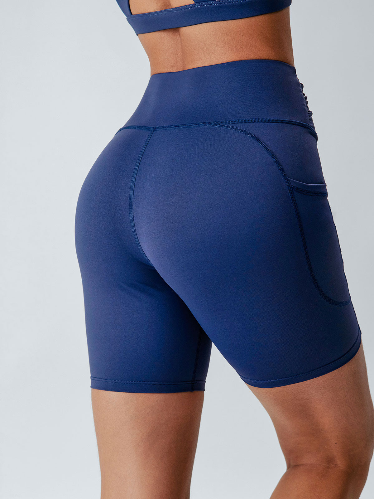 Women Knitted Nylon Yoga Shorts Sustainable Yoga Bottoms - BERLOOK
