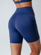 Women Knitted Nylon Yoga Shorts Sustainable Yoga Bottoms - BERLOOK