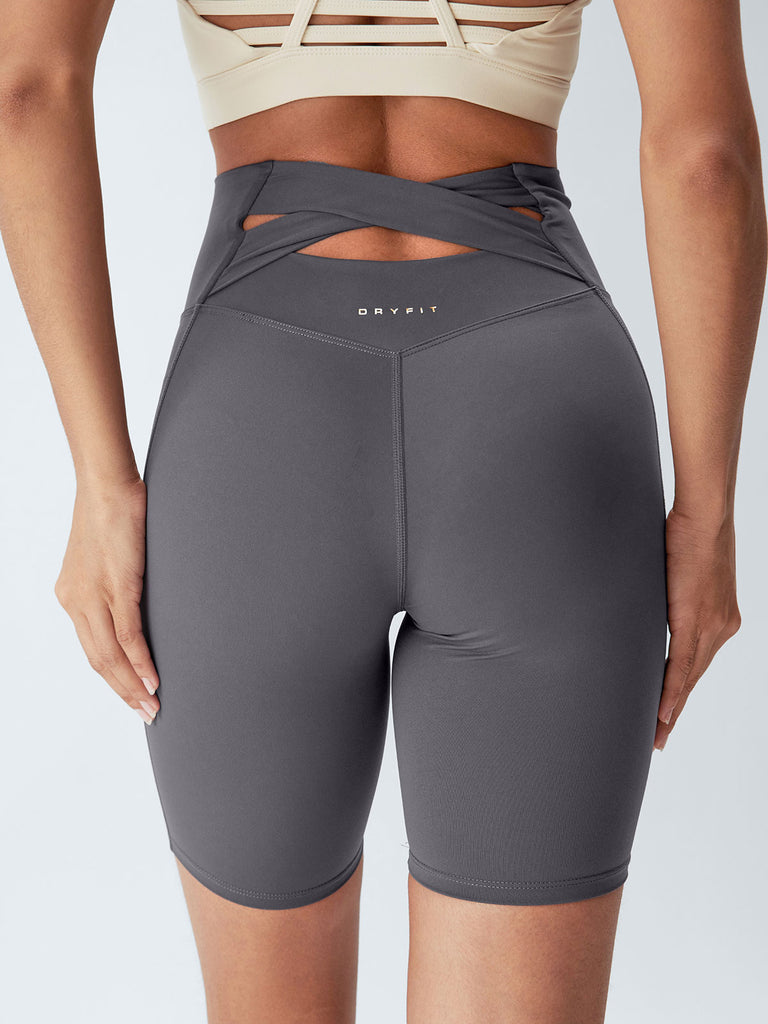 Women Knitted Nylon Yoga Shorts Sustainable Yoga Bottoms - BERLOOK