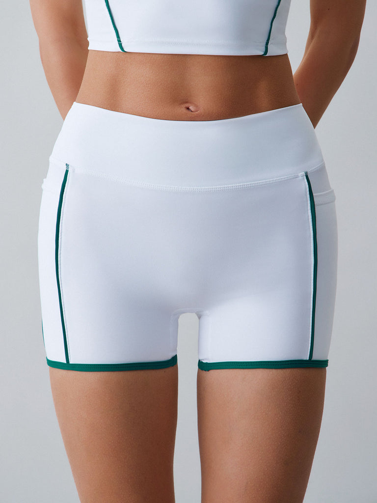 Women Knitted Nylon Yoga Shorts Sustainable Yoga Bottoms - BERLOOK