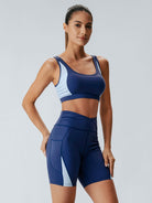 Women Knitted Nylon Yoga Shorts Sustainable Yoga Bottoms - BERLOOK