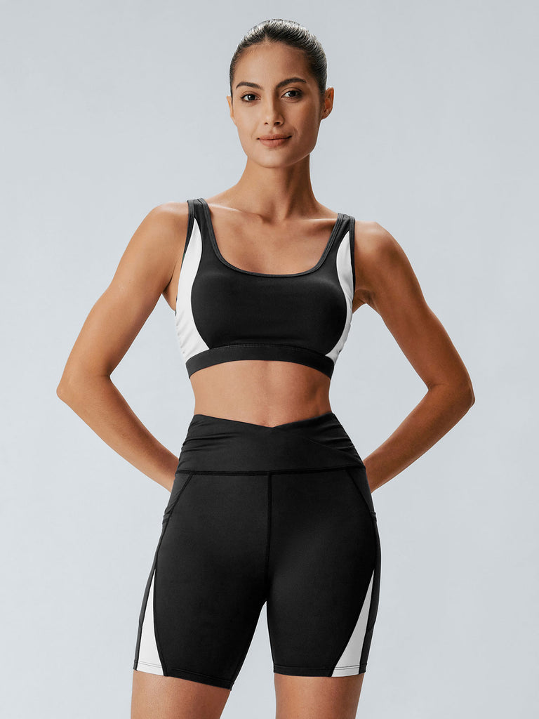 Women Knitted Nylon Yoga Shorts Sustainable Yoga Bottoms - BERLOOK