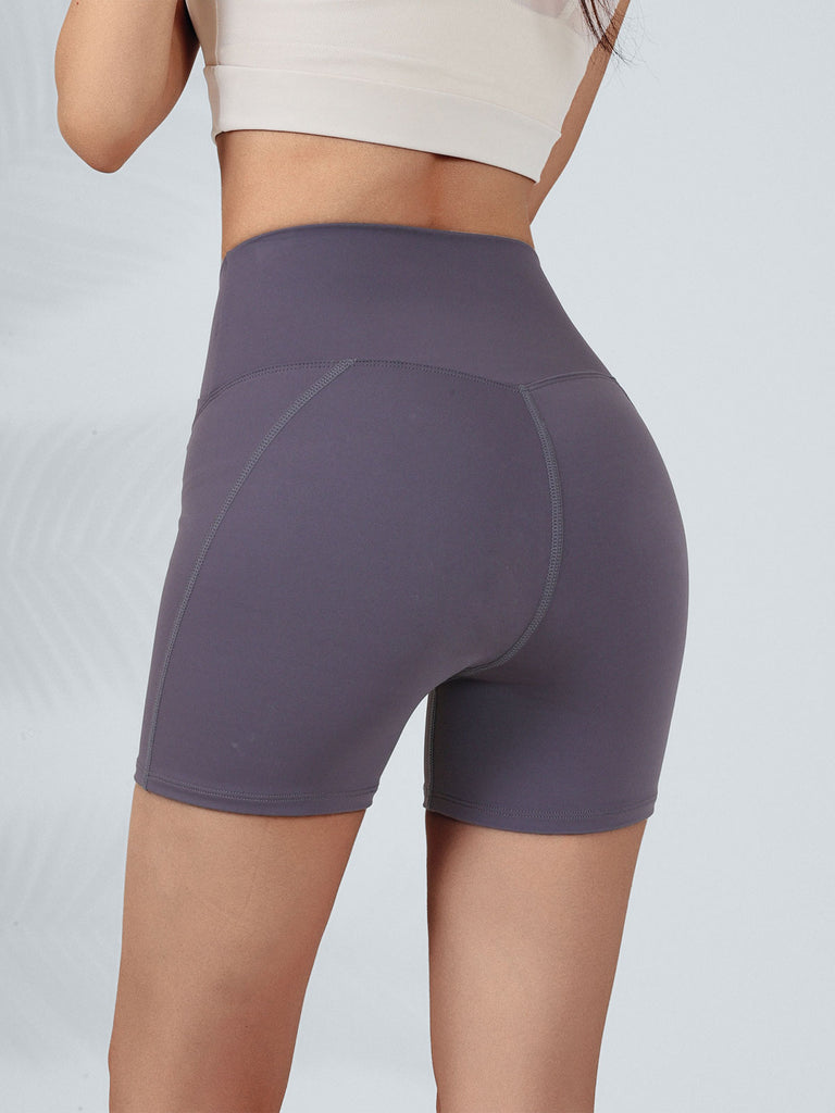 Women Knitted Nylon Yoga Shorts Sustainable Yoga Bottoms - BERLOOK