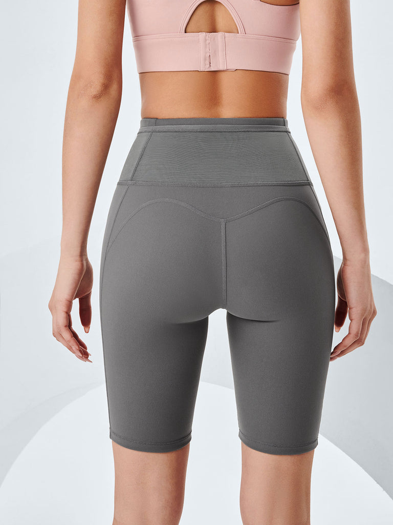 Women Knitted Nylon Yoga Shorts Sustainable Yoga Bottoms - BERLOOK