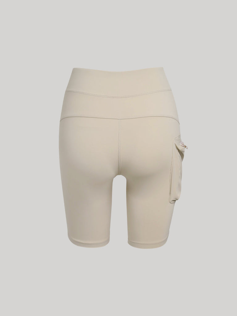 Women Knitted Nylon Yoga Shorts Sustainable Yoga Bottoms - BERLOOK