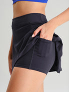 Women Knitted Nylon Yoga Skirts Sustainable Yoga Bottoms - BERLOOK