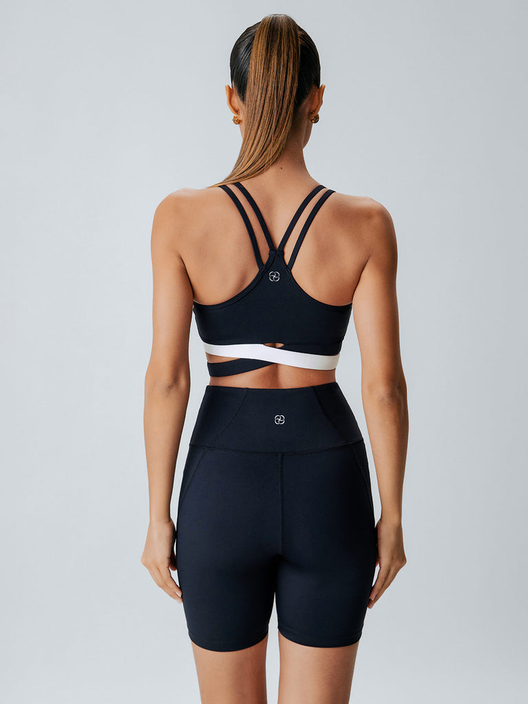 Women Knitted Nylon Yoga Sports Bras Sustainable Yoga Tops - BERLOOK